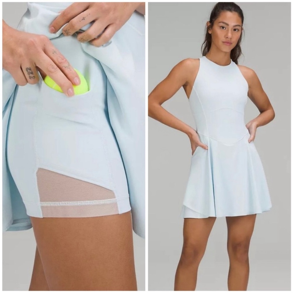 Lululemon Court Crush Dress NWT Size 8 Powder Blur Tennis/Pickleball Dress